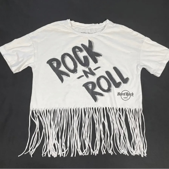 Hard Rock Cafe Tops - Hard Rock Cafe Women Print Short Sleeve Top Size L